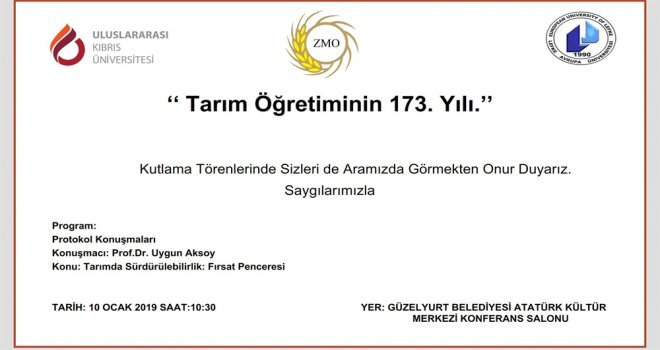 GÜZELYURT’TA YARIN TARIMDA SÜRDÜRÜLEBİLİRLİK, FIRSAT PENCERESİ KONUŞULACAK