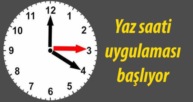 Hafta Sonu Yaz Saati Uygulaması Başlıyor