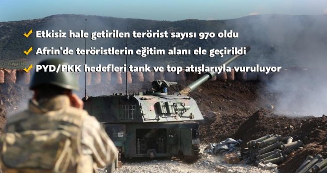 'Harekatta 970 terörist etkisiz hale getirildi'