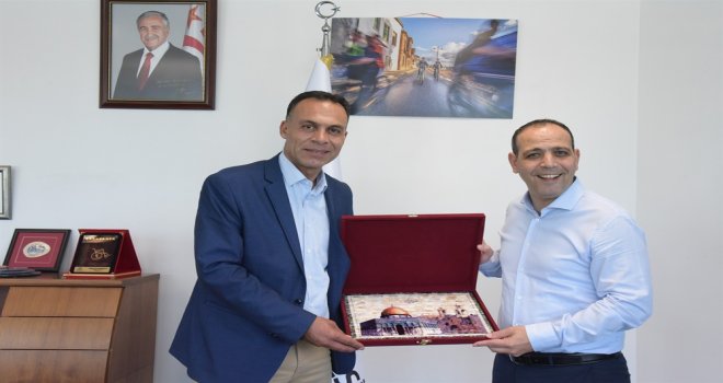 HARMANCI, FİLİSTİN HİNDAZA BELEDİYESİ BAŞKANI ALİBAYAT İLE GÖRÜŞTÜ.