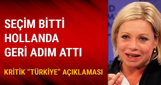 Hollanda'dan geri adım; Türkiye ile gerilimi azaltmalıyız