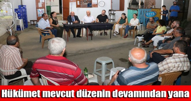 Hükümet mevcut düzenin devamından yana
