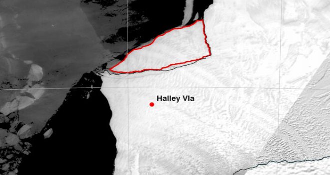 İngiltere'deki Wight Adası büyüklüğünde bir buz dağı Antarktika kıtasından ayrıldı