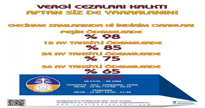 İSKELE BELEDİYESİ VERGİ AFFI KAPSAMINDA ÖDEME ALMAYA BAŞLADI