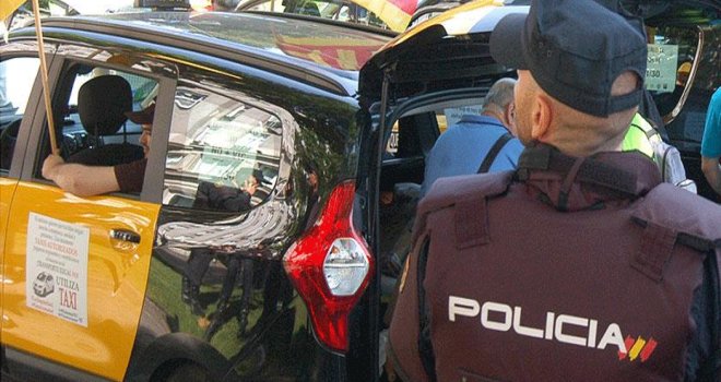 İspanya’da taksiciler grevde