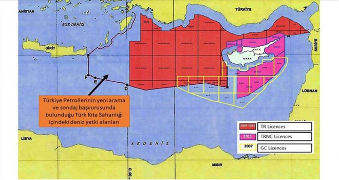 İşte Türkiye’nin Doğu Akdeniz'de başvurduğu yeni ruhsat sahaları