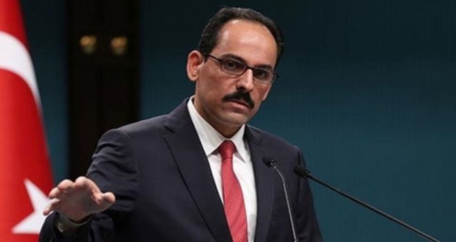 Kalın'dan Bizans bayrağı asılmasına tepki: Kınıyoruz, failler bulunsun