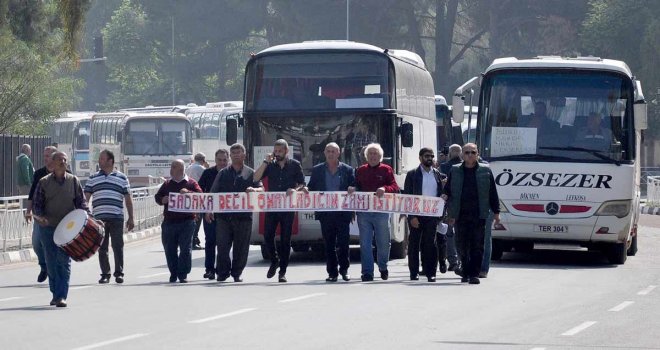 Kamu Araçları İşletmecileri Derneği eyleminin beşinci günü