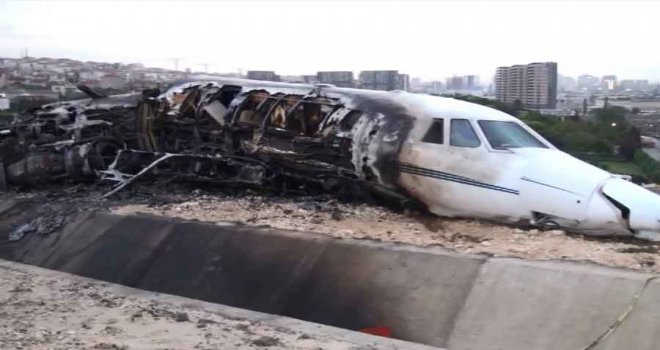 Kıbrıs'a gelmek üzere havalanan ve alev alıp düşen uçaktaki iki bavul para kül oldu