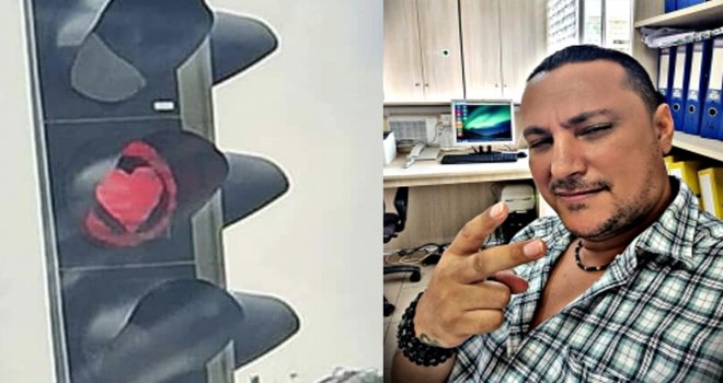 Kırmızı kalbi yapıştıran ortaya çıktı