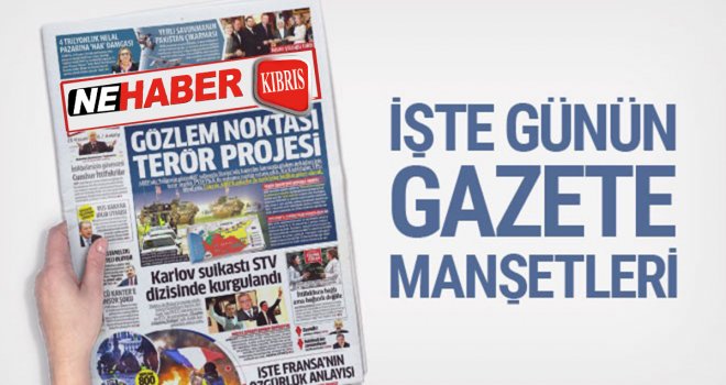 KKTC GAZETE MANŞETLERİ 14 HAZİRAN 2019