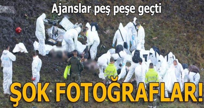 Kolombiya'da düşen uçağın enkazından ilk fotoğraflar geldi