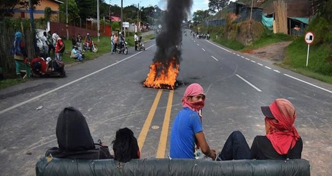 Kolombiya’daki yerlilerin “Minga” protestoları