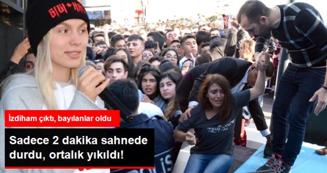 Konserde İzdiham Çıktı