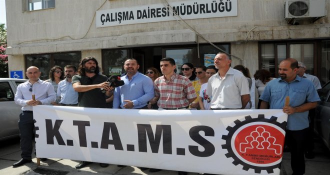 KTAMS, ÇALIŞMA DAİRESİ MÜDÜRLÜĞÜ VE LEFKOŞA BÖLGE AMİRLİĞİ’NDE 2 SAATLİK UYARI GREVİ YAPTI