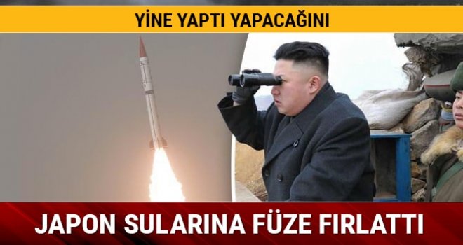 Kuzey Kore Japonya'ya doğru balistik füze denemesi gerçekleştirdi