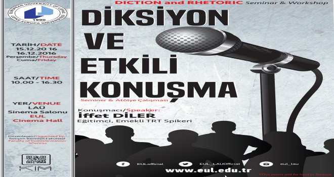 LAÜ’de Diksiyon ve Etkili Konuşma seminer ve atölye çalışması düzenlenecek
