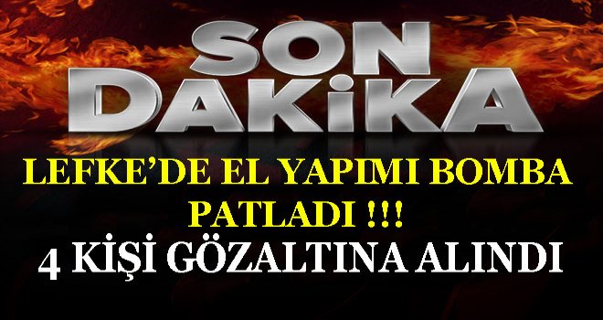 Lefke'de el yapımı bombayı patlattılar