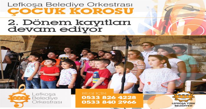 LEFKOŞA BELEDİYE ORKESTRASI ÇOCUK KOROSU’NA KAYITLAR BAŞLADI.