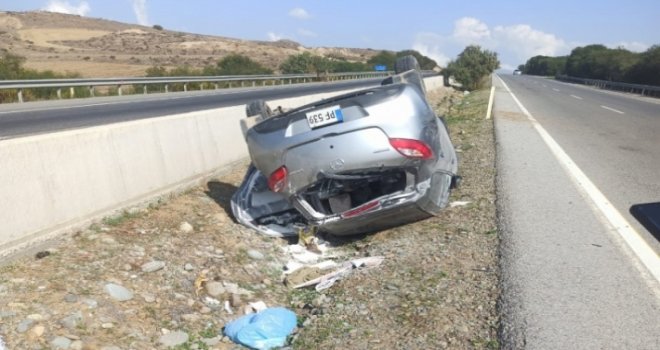 Lefkoşa-Güzelyurt anayolundaki kazada 2 kişi yaralandı