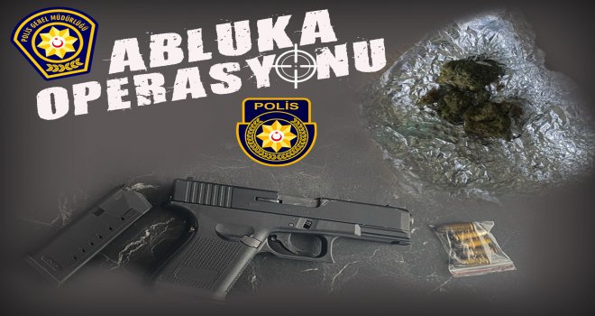Lefkoşa'da Abluka Operasyonu: Bir evde uyuşturucu, tabanca ve patlayıcı madde bulundu
