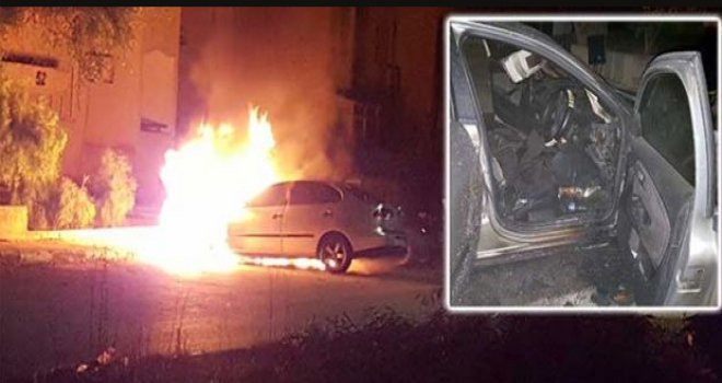Lefkoşa'da araç yangını