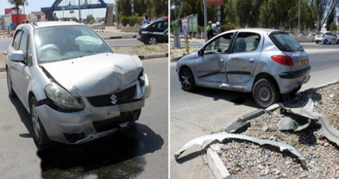 Lefkoşa'da Korkutan Kaza