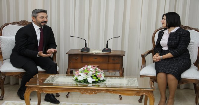 MECLİS BAŞKANI SİBER, TBMM BAŞKAN VEKİLİ AYDIN’I KABUL ETTİ