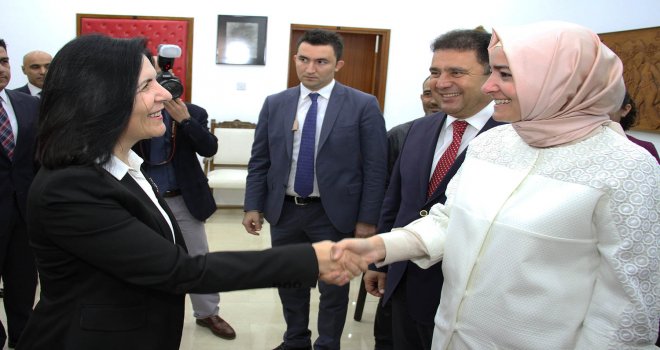 MECLİS BAŞKANI SİBER TC AİLE VE SOSYAL POLİTİKALAR BAKANI KAYA’YI KABUL ETTİ