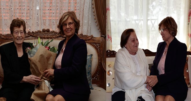 Meral Akıncı, Süheyla Küçük ve Aydın Denktaş’ı ziyaret etti