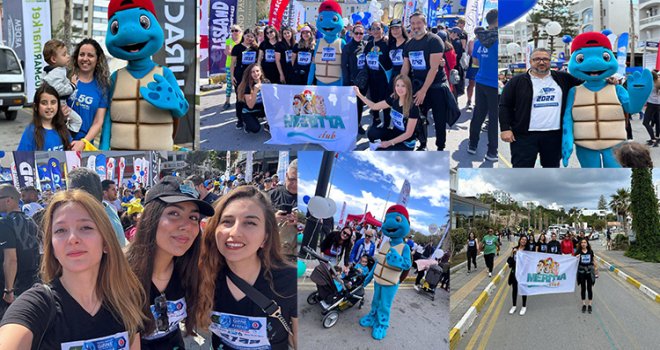 Meritta maskotları, maratonu renklendirdi