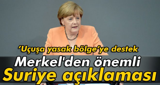 Merkel’den ’uçuşa yasak bölge’ye destek