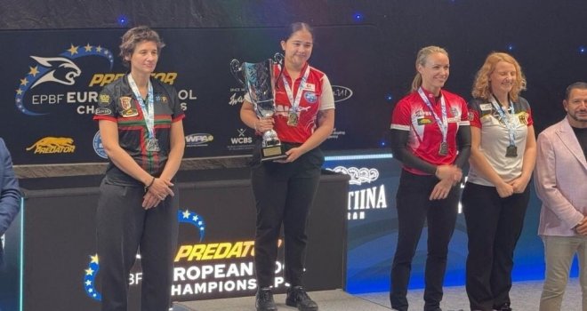 Milli sporcu Alara Ghaffari, 2025 Avrupa Bilardo Şampiyonası'nda şampiyon oldu
