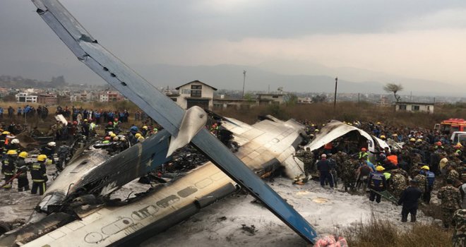 NEPAL'DEKİ UÇAK KAZASINDA 49 KİŞİ HAYATINI KAYBETTİ