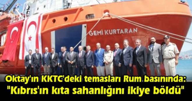 Oktay'ın KKTC'deki temasları Rum basınında: Kıbrıs'ın kıta sahanlığını ikiye böldü
