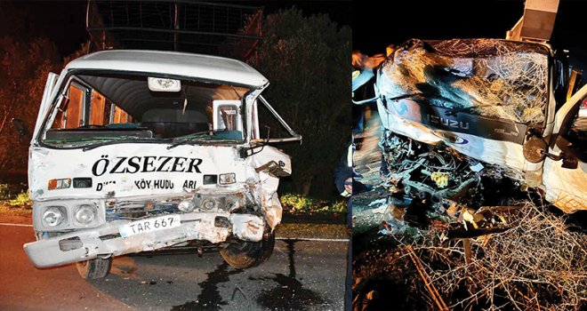 Otobüs ile salon araç çarpıştı: 6 yaralı