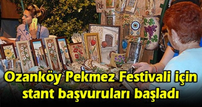 Ozanköy Pekmez Festivali için stant başvuruları başladı