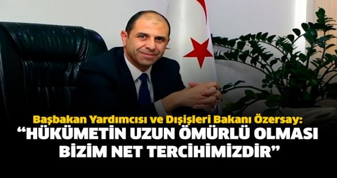 Özersay: “Çözüm, çözümden önce işbirliği ile mümkün