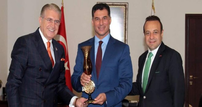 Özgürgün, Bağış ve Aydın’ı kabul etti