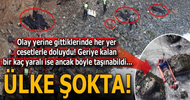 Peru'da otobüs uçuruma yuvarlandı!