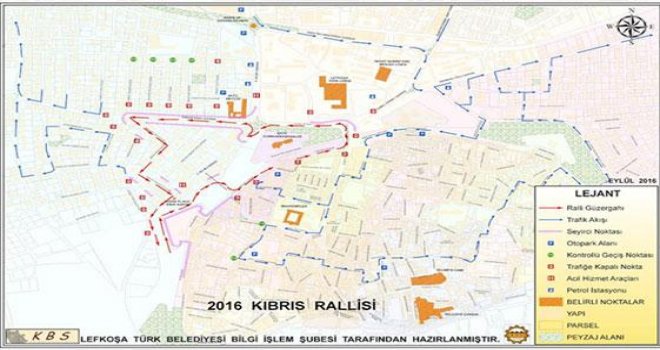 Ralli dolayısıyla bugün ve yarın Lefkoşa'da bazı yollar kapalı olacak