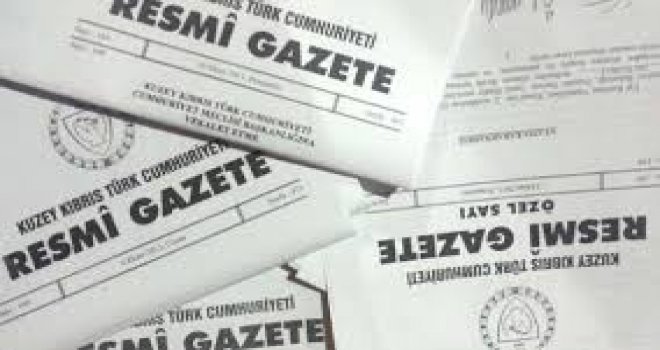 RESMİ GAZETE’DEN HABERLER…