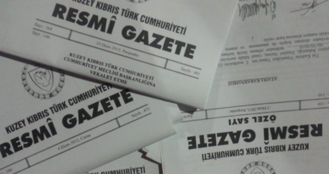 RESMİ GAZETE’DEN HABERLER..