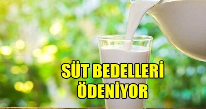 SÜT BEDELLERİ ÖDENİYOR-