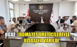Bakan Oğuz, domates üreticilerini kabul etti