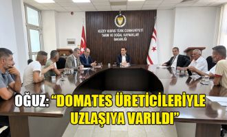 Bakan Oğuz, domates üreticilerini kabul etti