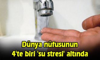 Dünya nüfusunun 4'te biri 'su stresi' altında