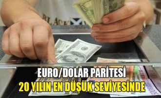 Euro/dolar paritesi 20 yılın en düşük seviyesinde