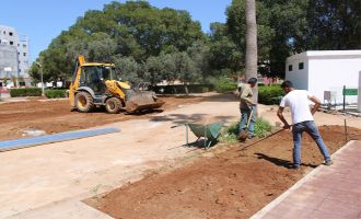 Gazimağusa Belediyesi Dumlupınar Mahallesi'nde yeni bir park yapıyor