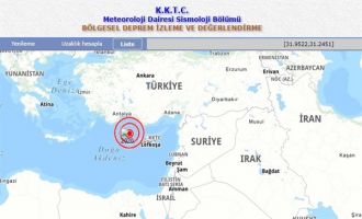 KIBRIS’IN KUZEYBATISINDA DENİZDE DÜN AKŞAM 3.7 ŞİDDETİNDE DEPREM